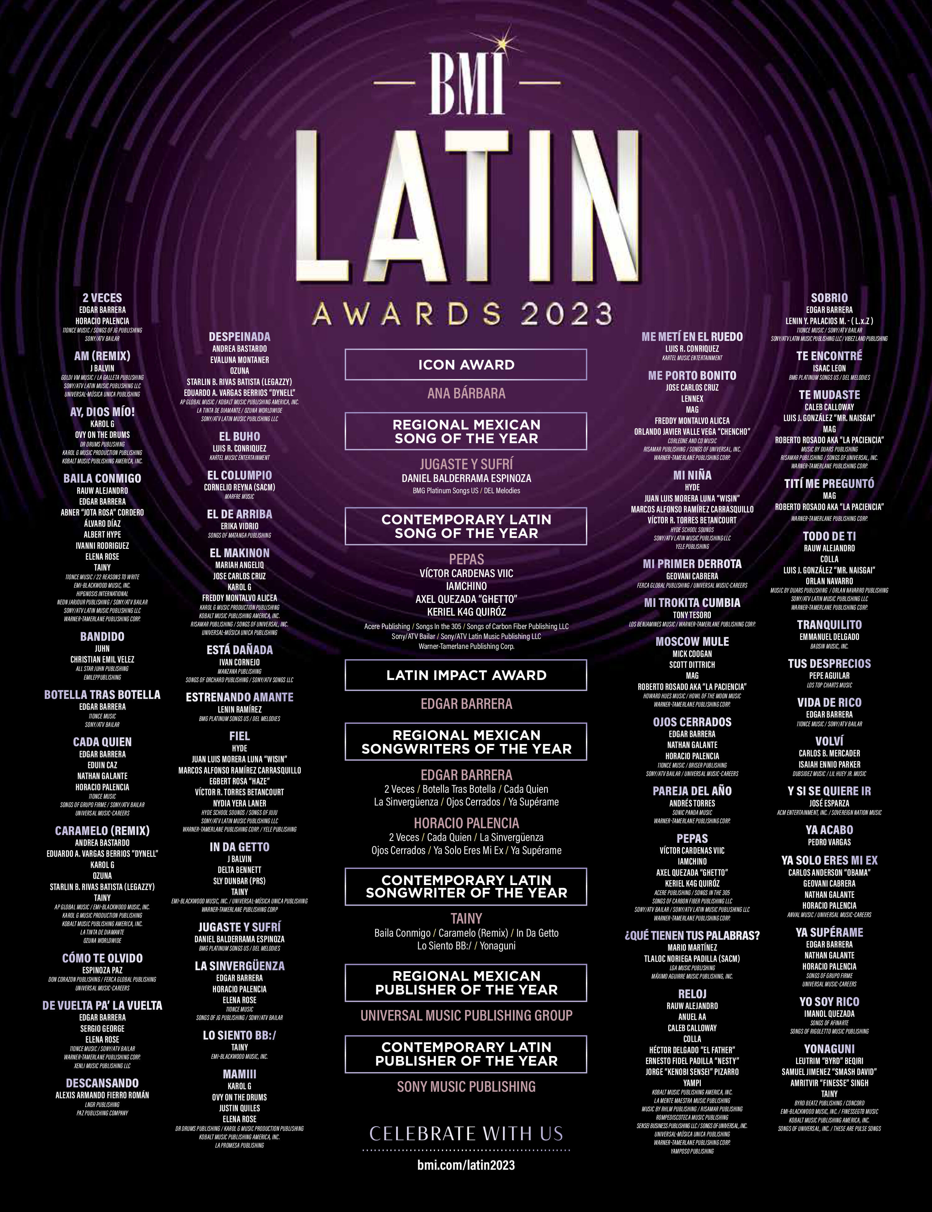 2023 BMI Latin Awards