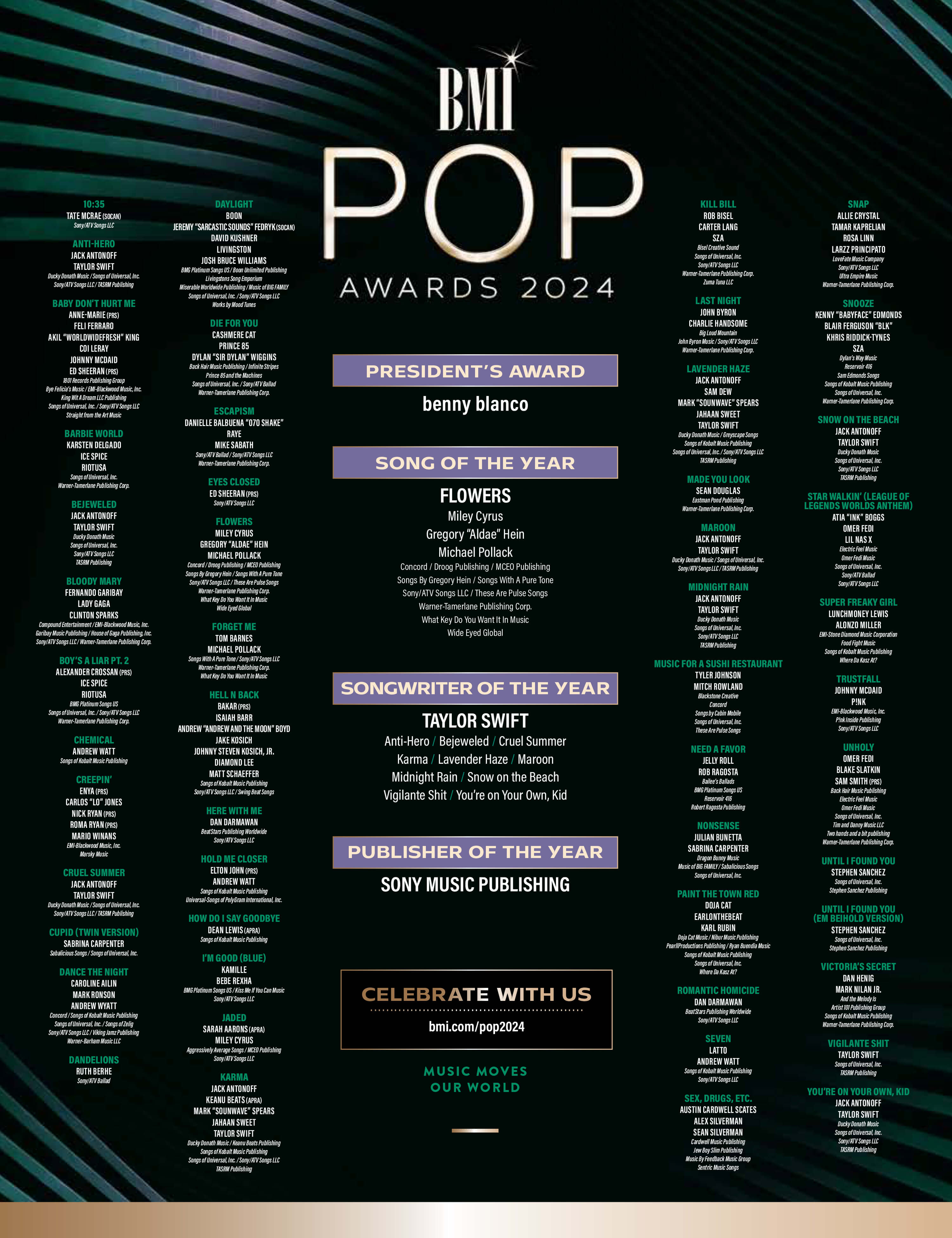 2024 BMI Pop Music Awards